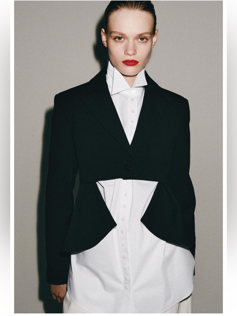 ZARA ZW COLLECTION ASYMMETRIC BLAZER